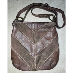 #92 Fossil crossbody, leather patchwork